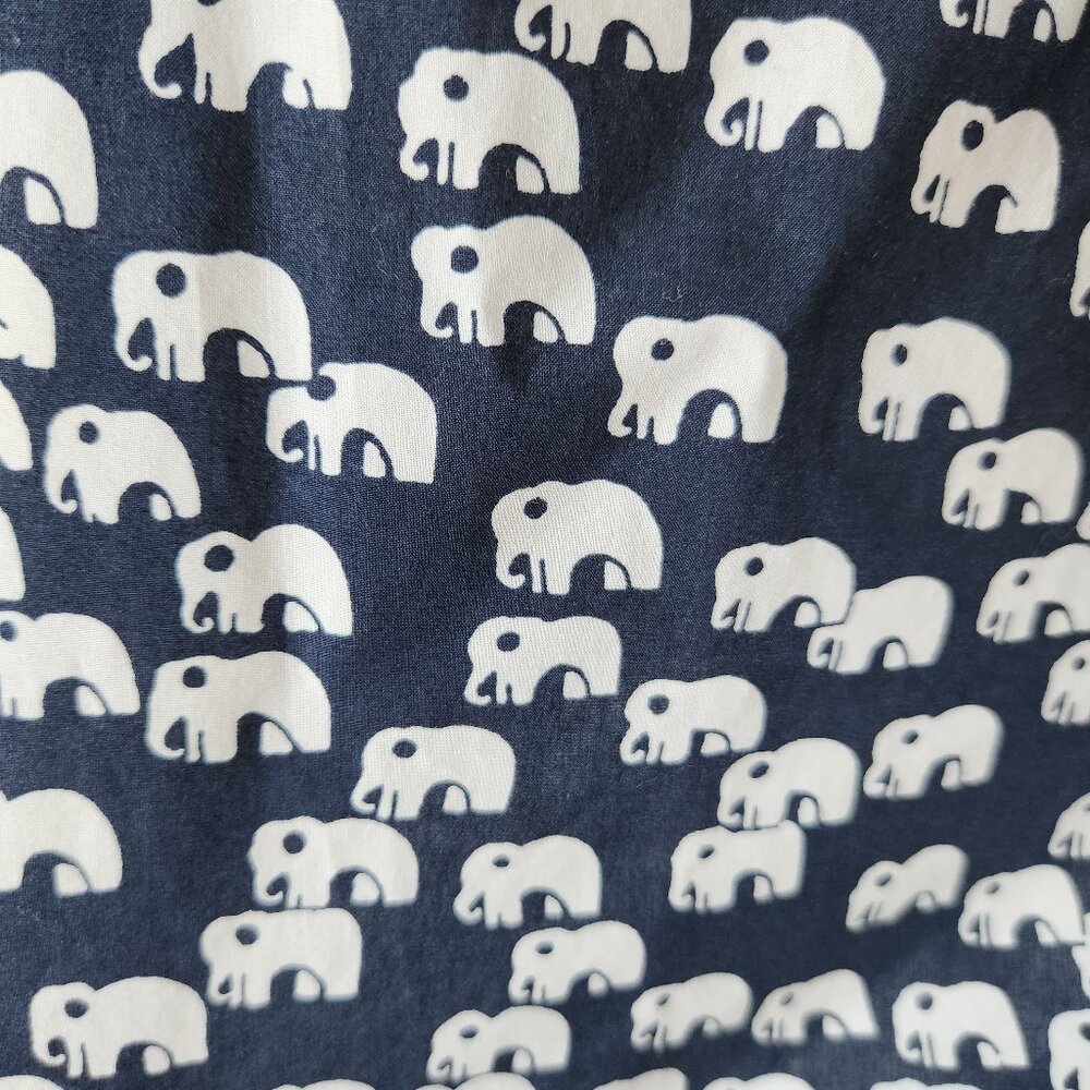 Talbots Elephant Printed Button-Up Tunic Shirt Lo… - image 3